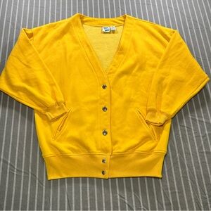 vintage first run women's cardigan Yellow Medium